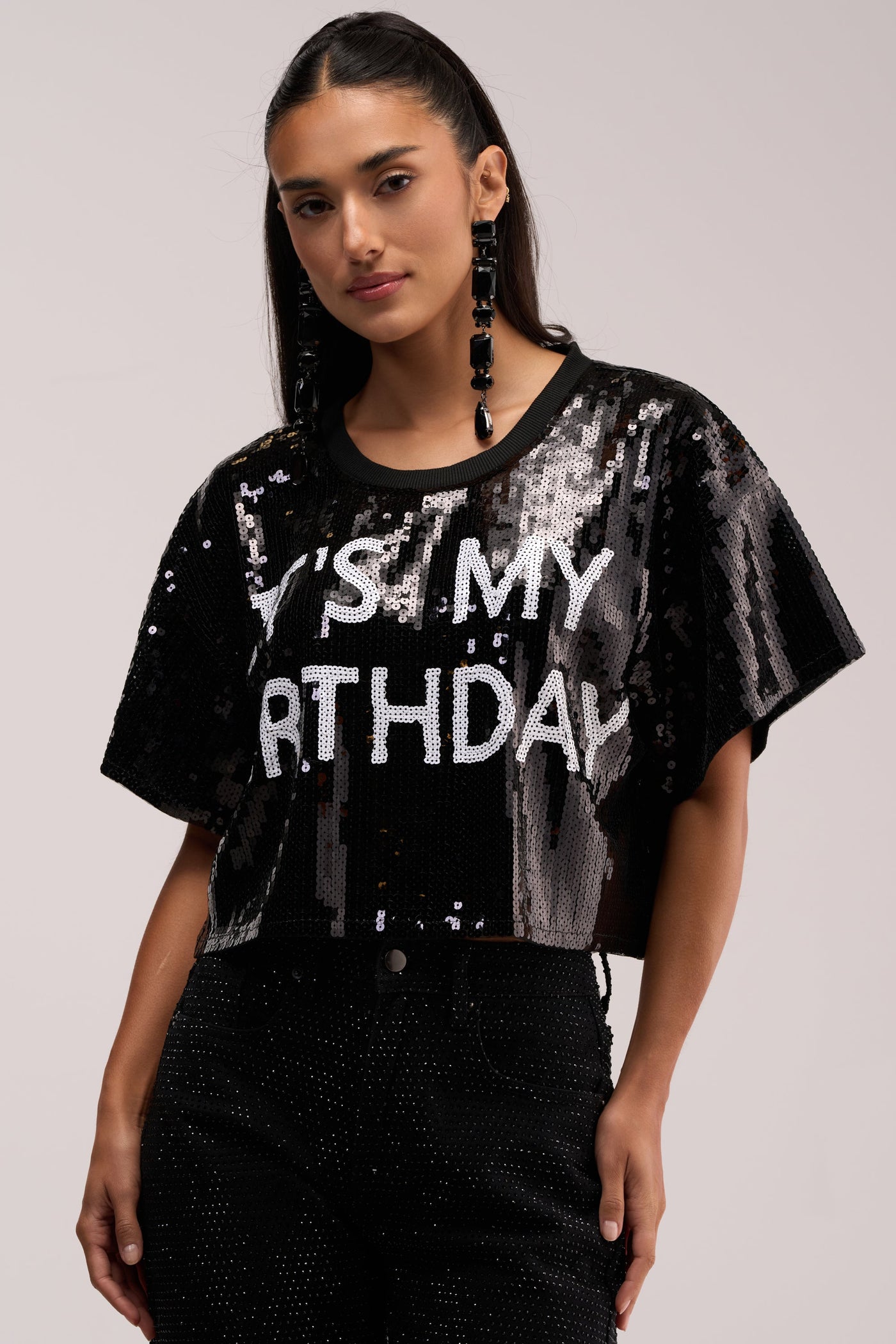 IT'S MY BIRTHDAY SEQUIN T-SHIRT