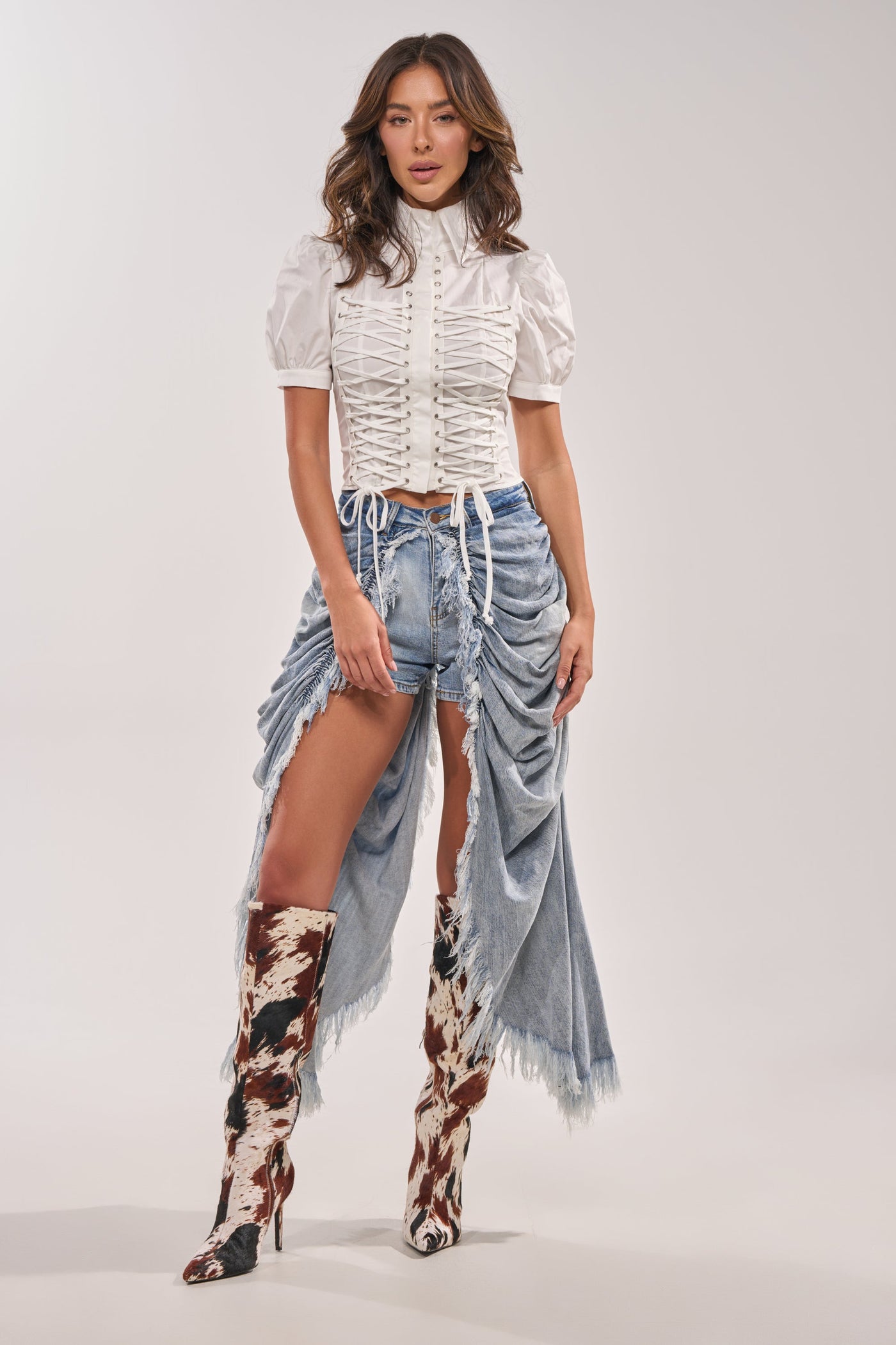 PRETTY PLEASE BUTTON DOWN BLOUSE